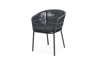 MR1000738 (колос) плетеный стул из роупа (веревки), стальной каркас, цвет серый